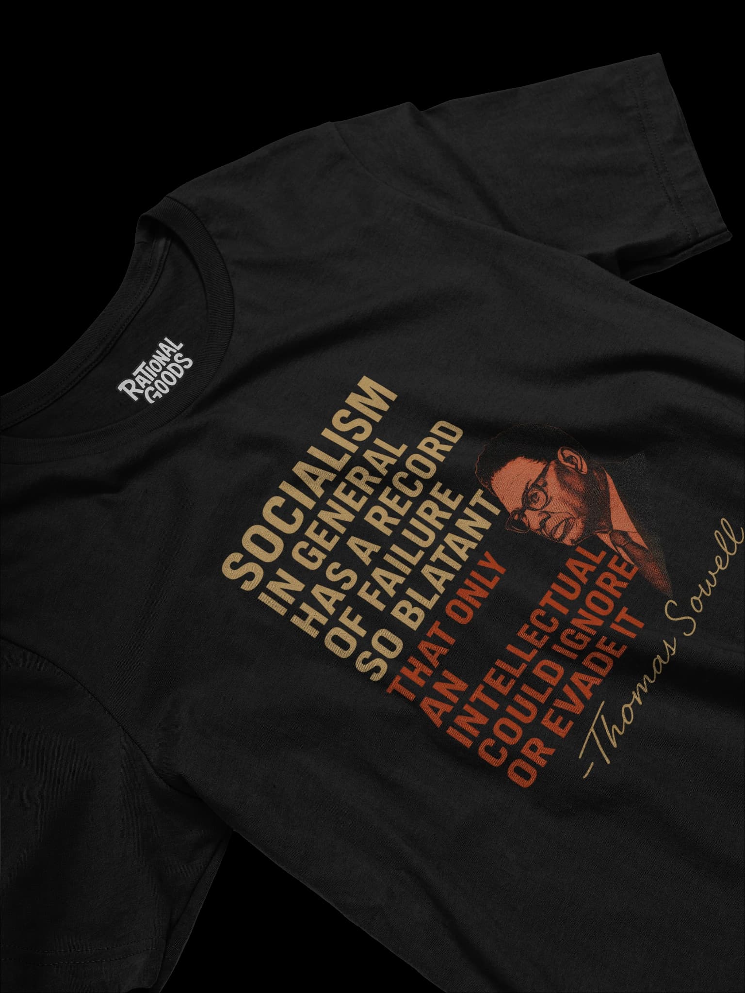 “Record of Failure” – Thomas Sowell Quote Tee - alternate view