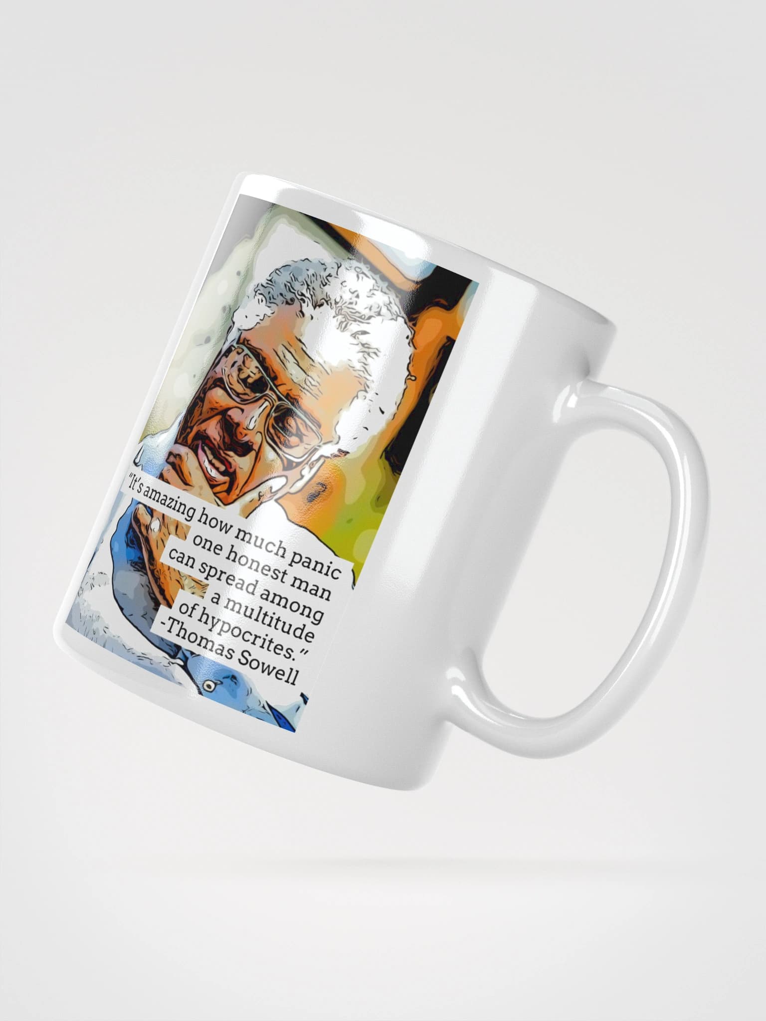 “One Honest Man” — Thomas Sowell Art Mug - alternate view