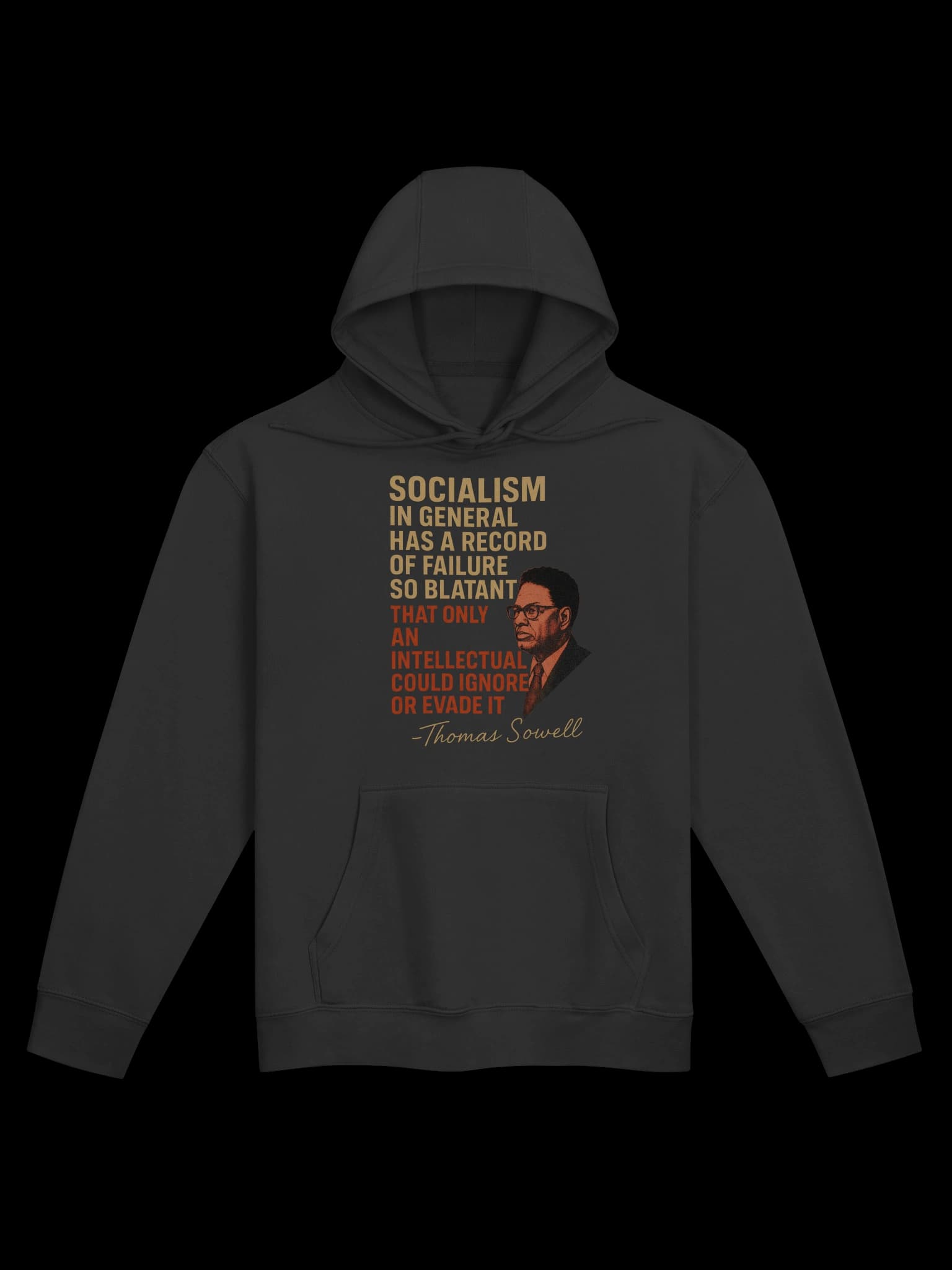 “Record of Failure” – Thomas Sowell Quote Premium Hoodie