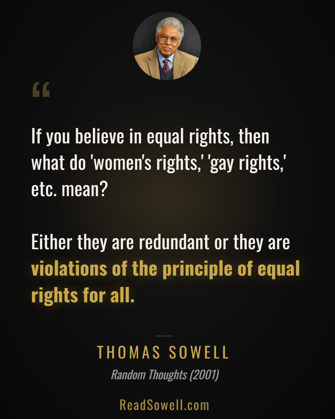 Meme: If you believe in equal rights, then what do 'women's rights...
